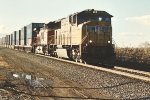 Stack train rolls east